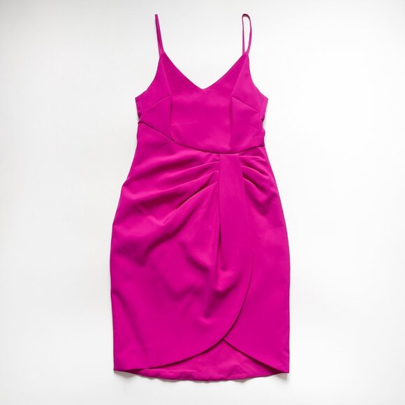 Black Halo Sadora Sheath Dress Vibrant Pink Size 4 NEW NWT - Picture 4 of 9